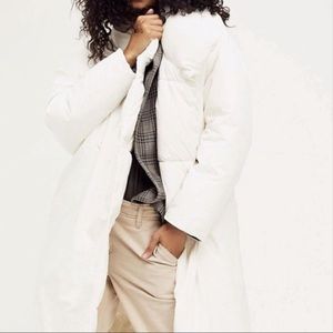 Free People Downtown Duvet Puffer Coat, Off White, Size Medium